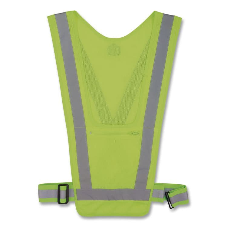 TENACIOUS HOLDINGS, . GloWear 8045X Hi-Vis Safety Vest, Polyester, One Size, Lime (EGO20090) thumbnail 3