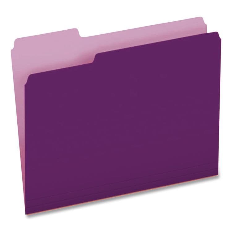 TOPS BUSINESS FORMS Interior File Folders, 1/3-Cut Tabs: Assorted, Letter Size, Violet, 100/Box (PFX421013VIO) thumbnail 4