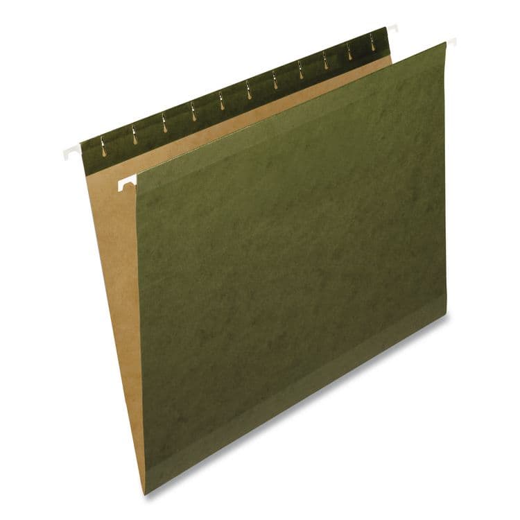TOPS BUSINESS FORMS Reinforced Hanging File Folders, Letter Size, Straight Tabs, Standard Green, 25/Box (PFX4152) thumbnail 4