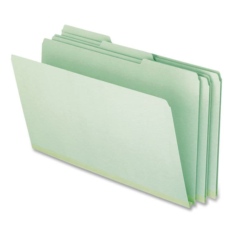 TOPS BUSINESS FORMS Pressboard Expanding File Folders, 1/3-Cut Tabs: Assorted, Legal Size, 1" Expansion, Green, 25/Box (PFX17171) thumbnail 3