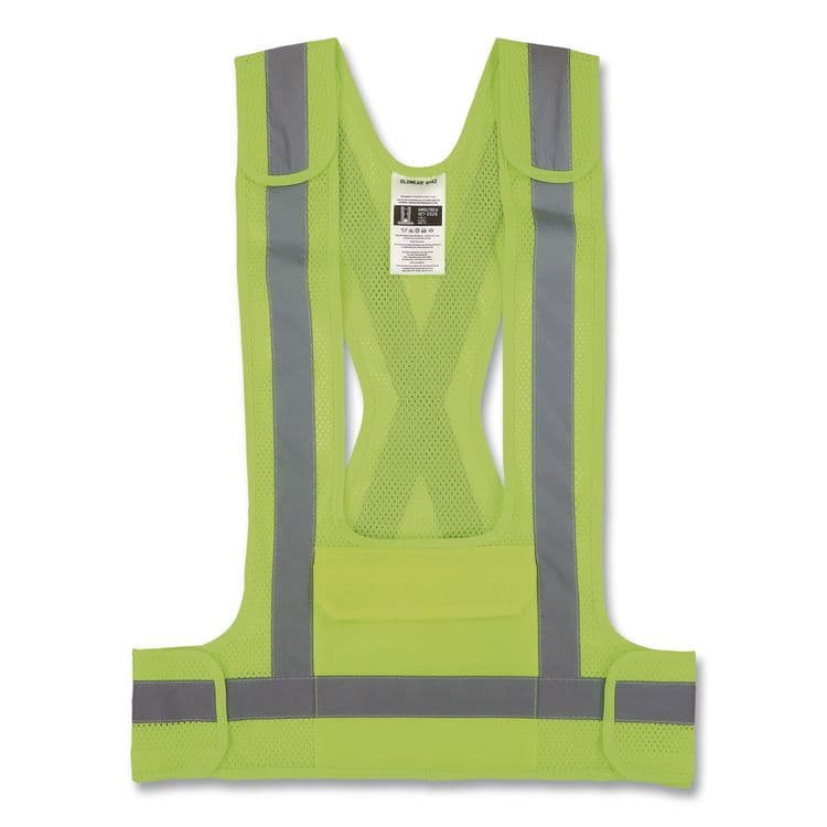 TENACIOUS HOLDINGS, . GloWear 8142BA Type O Class 1 Breakaway Hi-Vis Safety Vest, Polyester, Large/X-Large, Lime (EGO27021)