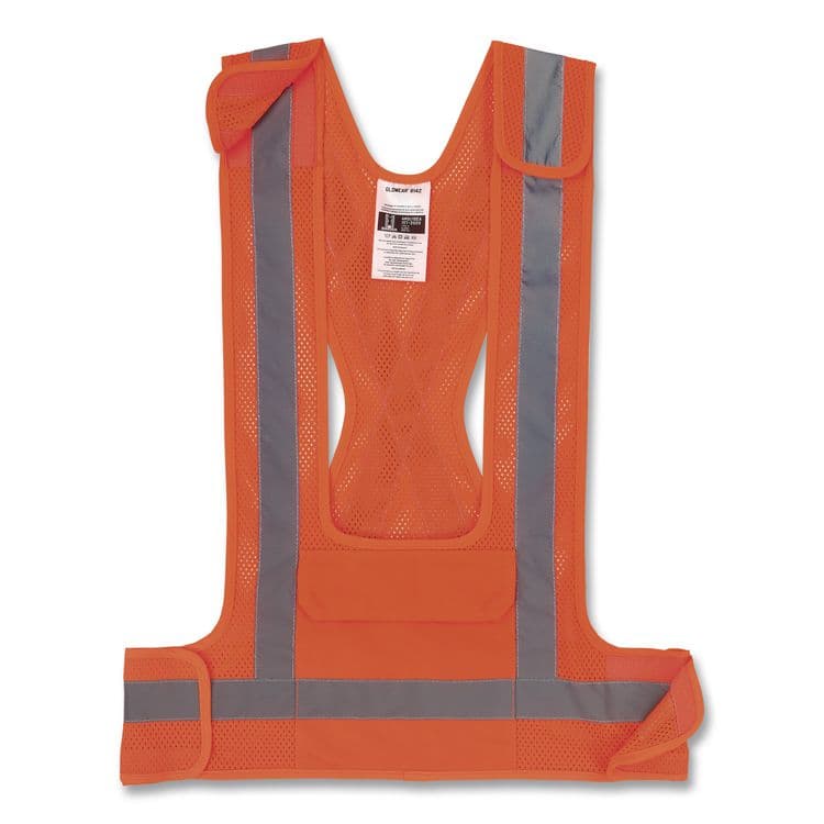 TENACIOUS HOLDINGS, . GloWear 8142BA Type O Class 1 Breakaway Hi-Vis Safety Vest, Polyester, Small/Medium, Orange (EGO27022) thumbnail 3