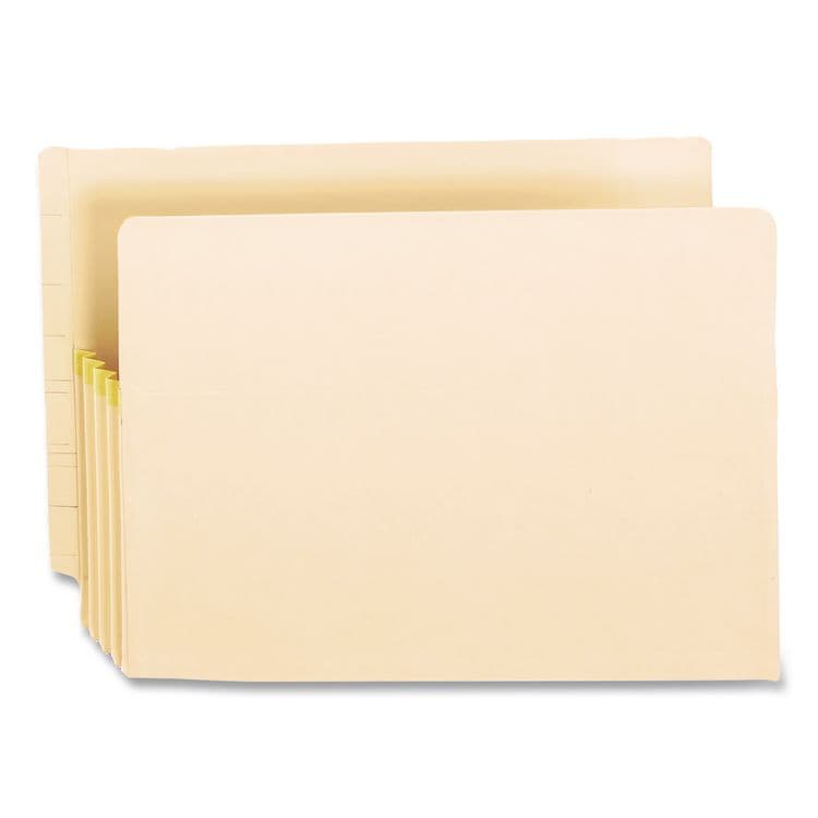 TOPS BUSINESS FORMS Manila Drop Front Shelf File Pockets with Rip-Proof-Tape Gusset Top, 3.5" Expansion, Legal Size, Manila, 25/Box (PFX22812) thumbnail 4