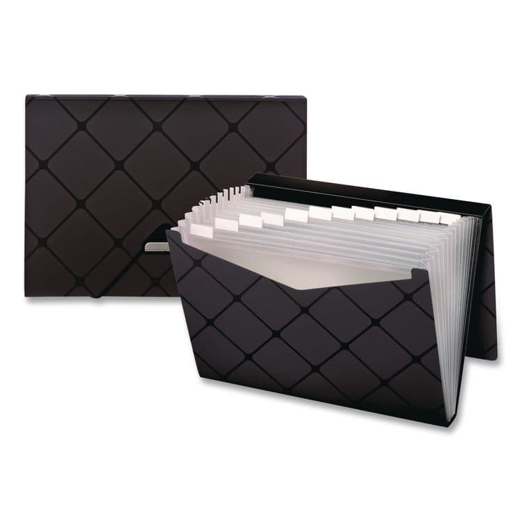 TOPS BUSINESS FORMS Poly Expanding File, 1.5" Expansion, 13 Sections, Cord/Hook Closure, 1/12-Cut Tabs, Letter Size, Black (PFX39624BLA) thumbnail 3