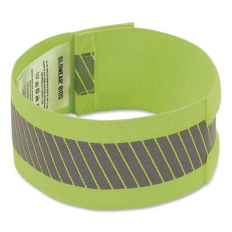 TENACIOUS HOLDINGS, . GloWear 8100 Hi-Vis Arm/Leg Band with Hook and Loop, Large/X-Large, Lime, 2/Pack (EGO29018)