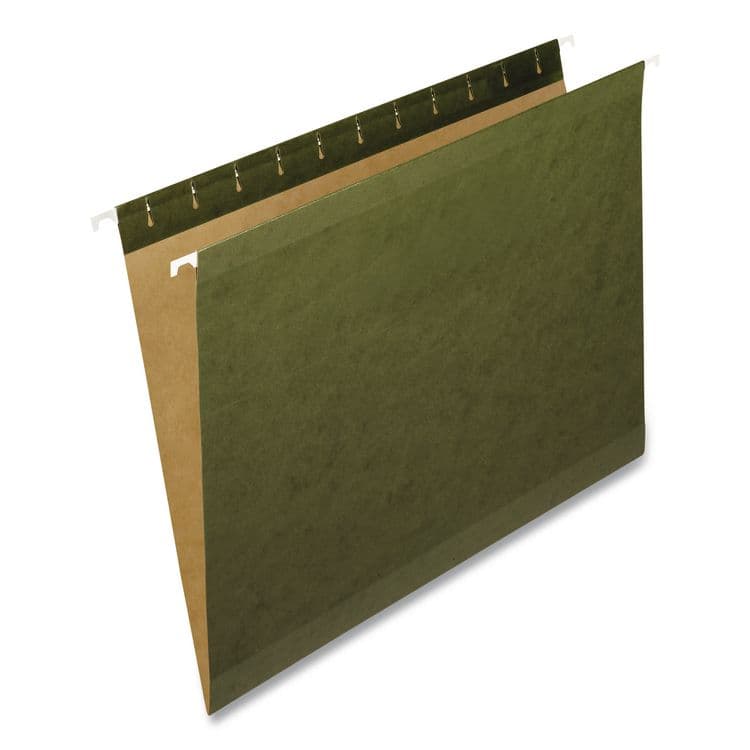 TOPS BUSINESS FORMS Reinforced Hanging File Folders with Printable Tab Inserts, Letter Size, 1/3-Cut Tabs, Standard Green, 25/Box (PFX415213) thumbnail 4