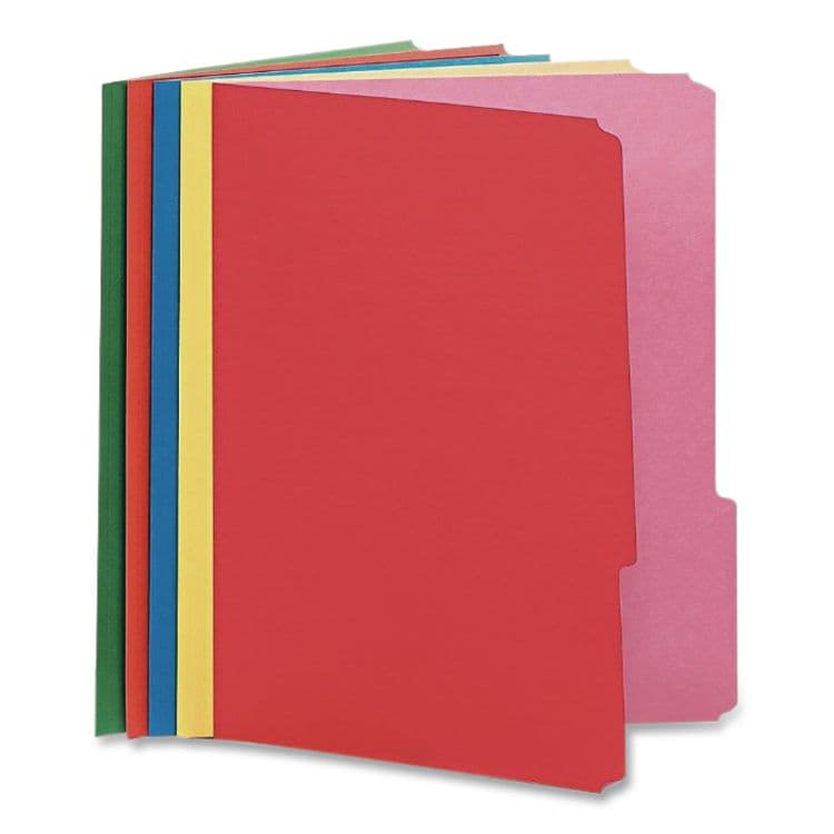TOPS BUSINESS FORMS Interior File Folders, 1/3-Cut Tabs: Assorted, Letter Size, Assorted Colors: Blue/Green/Orange/Red/Yellow, 100/Box (PFX421013ASST) thumbnail 4