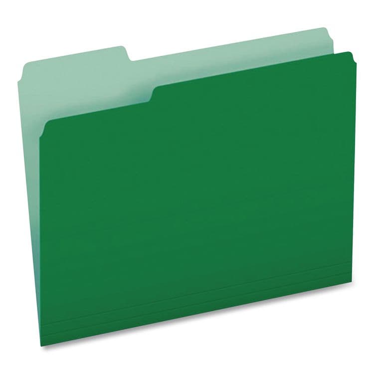 TOPS BUSINESS FORMS Interior File Folders, 1/3-Cut Tabs: Assorted, Letter Size, Bright Green, 100/Box (PFX421013BGR) thumbnail 4
