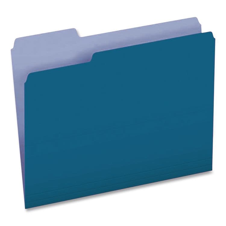 TOPS BUSINESS FORMS Interior File Folders, 1/3-Cut Tabs: Assorted, Letter Size, Blue, 100/Box (PFX421013BLU) thumbnail 4