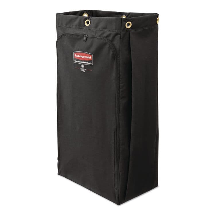 RUBBERMAID COMMERCIAL PROD. Fabric Cleaning Cart Bag for Rubbermaid Commercial Housekeeping and Janitorial Carts, 30 gal, 10.5 x 16.8 x 33, Black, 4/CT (RCP2202530)