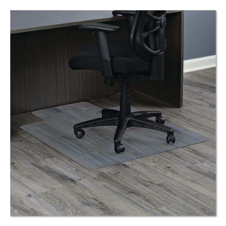 ALERA Non-Studded Chair Mat for Hard Floors, Rectangular with Lip, Straight Edges, 36" x 48", Clear (ALEMAT3648HFL)