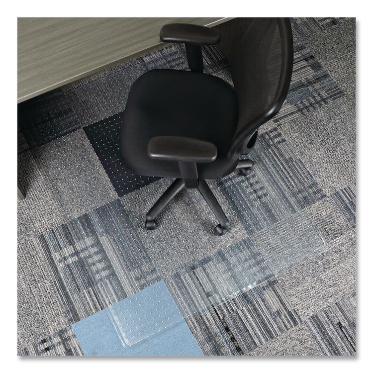 ALERA Studded Chair Mat for Flat Pile Carpeted Floors, Rectangular, Straight Edges, 46" x 60", Clear (ALEMAT4660CFPR) thumbnail 4