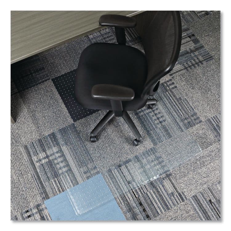 ALERA Studded Chair Mat for Flat to Low Pile Carpeted Floors, Rectangular, Beveled Edges, 46" x 60", Clear (ALEMAT4660CLPR) thumbnail 4