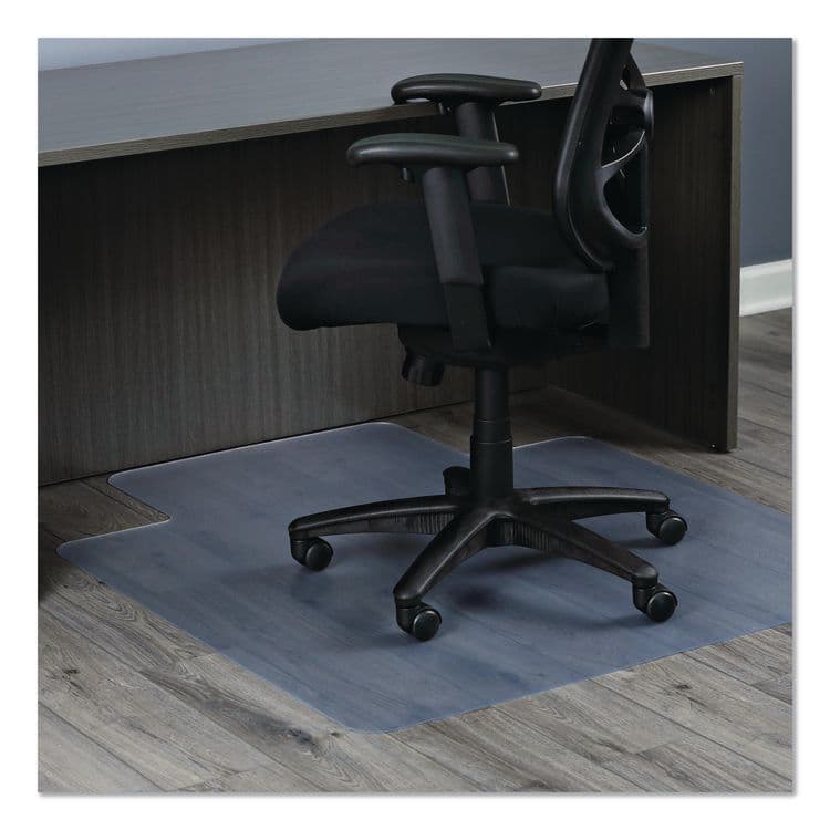 ALERA Non-Studded Chair Mat for Hard Floors, Rectangular with Wide Lip, Straight Edges, 45" x 53", Clear (ALEMAT4553HFL)