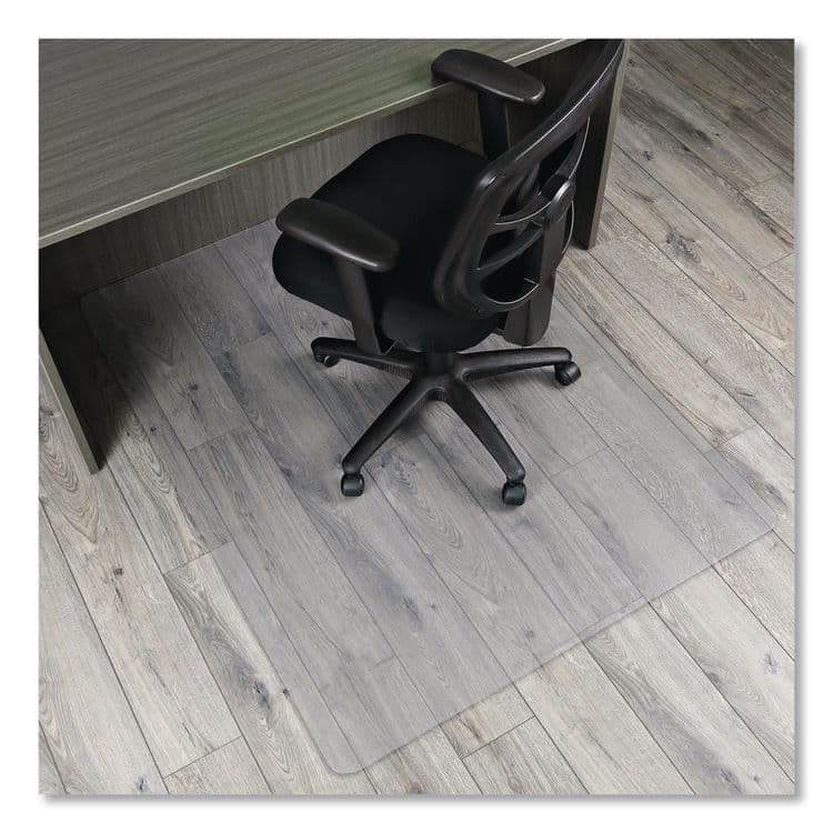 ALERA Non-Studded Chair Mat for Hard Floors, Rectangular, Straight Edges, 46" x 60", Clear (ALEMAT4660HFR) thumbnail 4