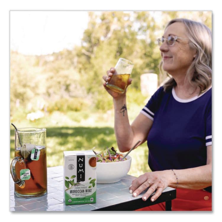 NUMI Organic Teas and Teasans, 1.4 oz, Moroccan Mint, 18/Box (NUM10104) thumbnail 3