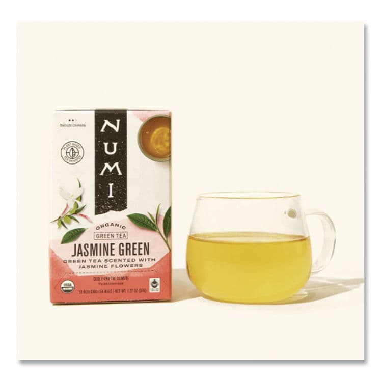 NUMI Organic Teas and Teasans, 1.27 oz, Jasmine Green, 18/Box (NUM10108) thumbnail 2