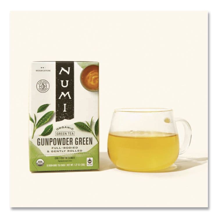 NUMI Organic Teas and Teasans, 1.27 oz, Gunpowder Green, 18/Box (NUM10109) thumbnail 2