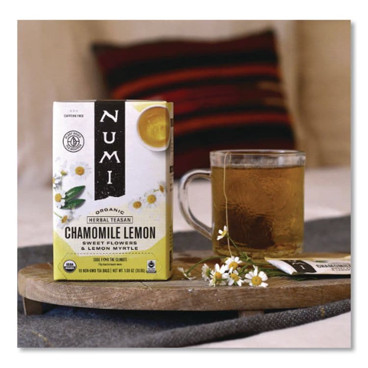 NUMI Organic Teas and Teasans, 1.8 oz, Chamomile Lemon, 18/Box (NUM10150) thumbnail 2