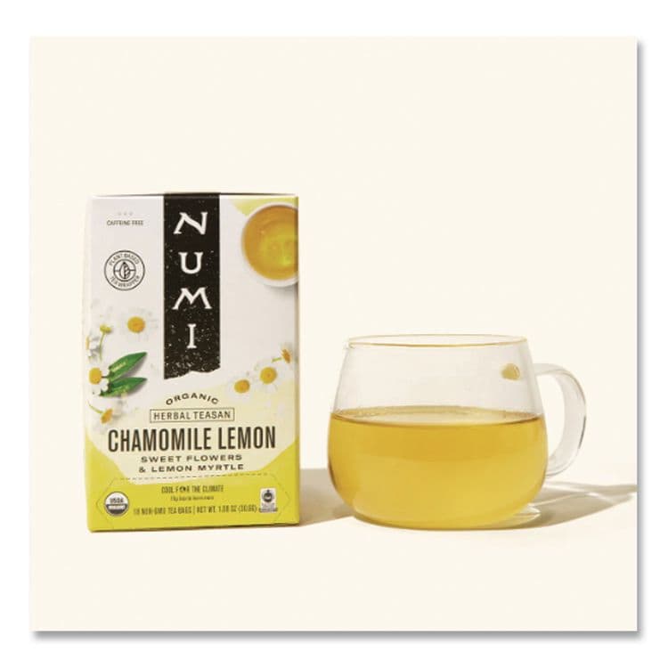 NUMI Organic Teas and Teasans, 1.8 oz, Chamomile Lemon, 18/Box (NUM10150) thumbnail 4
