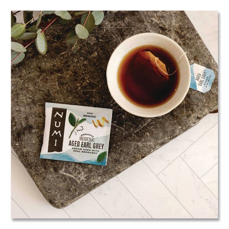 NUMI Organic Teas and Teasans, 1.27 oz, Aged Earl Grey, 18/Box (NUM10170) thumbnail 4