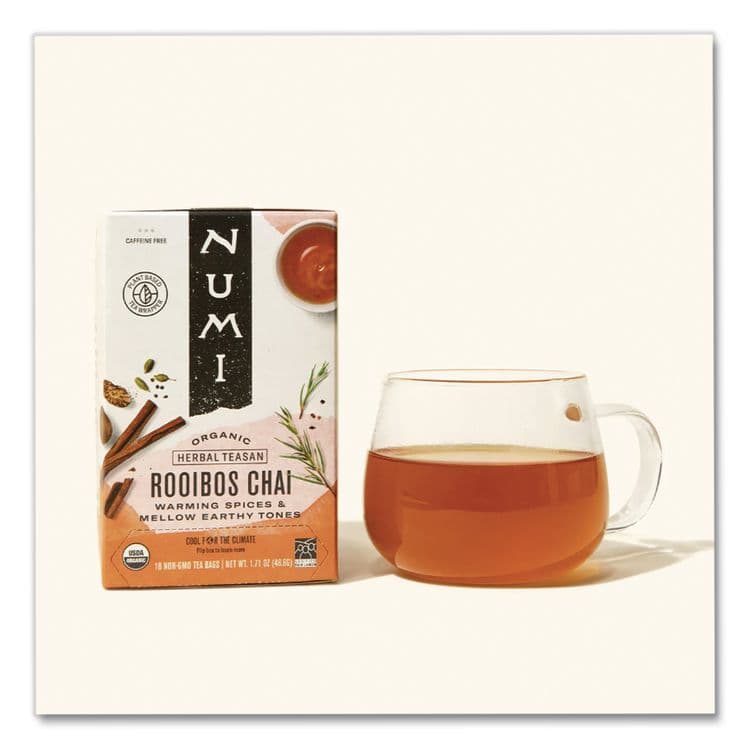 NUMI Organic Teas and Teasans, 1.71 oz, Rooibos Chai, 18/Box (NUM10200) thumbnail 2