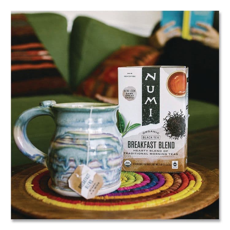 NUMI Organic Teas and Teasans, 1.4 oz, Breakfast Blend, 18/Box (NUM10220) thumbnail 4