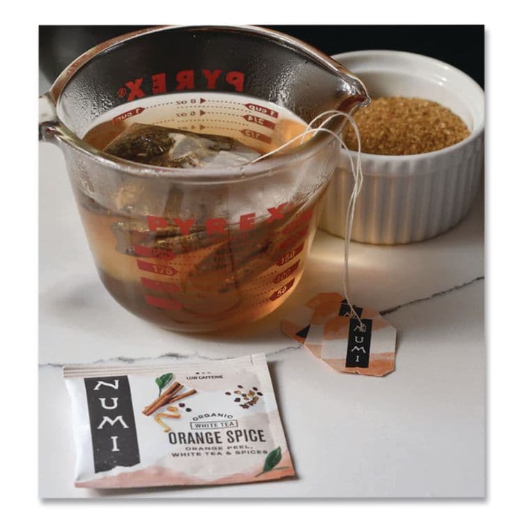 NUMI Organic Teas and Teasans, 1.58 oz, White Orange Spice, 16/Box (NUM10240) thumbnail 4