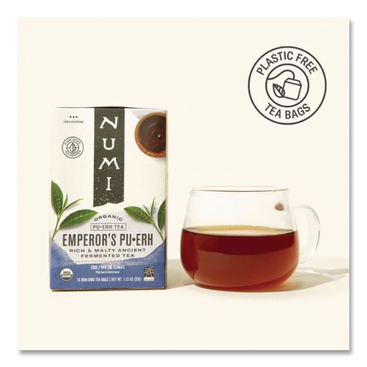 NUMI Organic Teas and Teasans, 0.125 oz, Emperor's Puerh, 16/Box (NUM10350) thumbnail 2