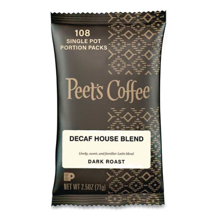 PEETS Coffee Portion Packs, House Blend, Decaf, 2.5 oz Frack Pack, 18/Box (PEE504913) thumbnail 3