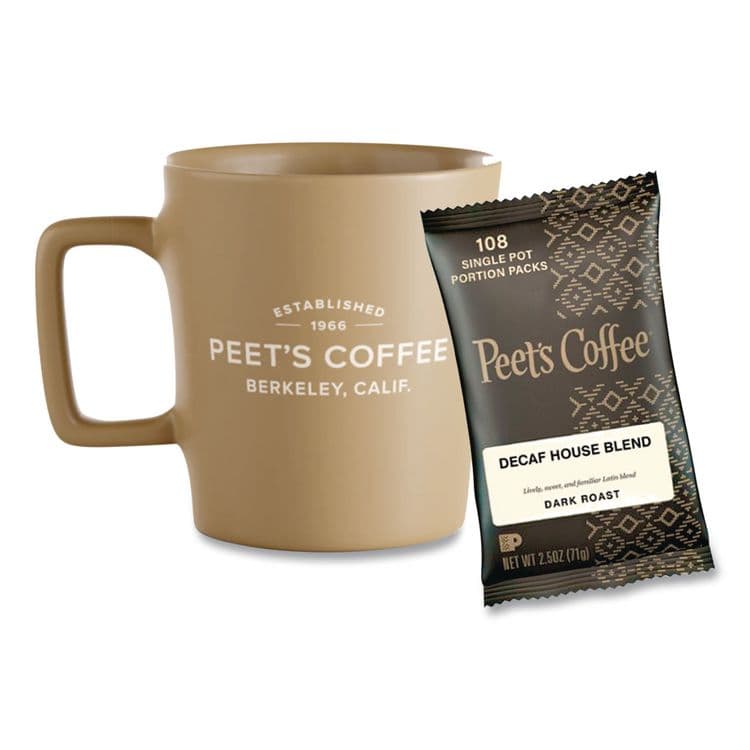 PEETS Coffee Portion Packs, House Blend, Decaf, 2.5 oz Frack Pack, 18/Box (PEE504913) thumbnail 4