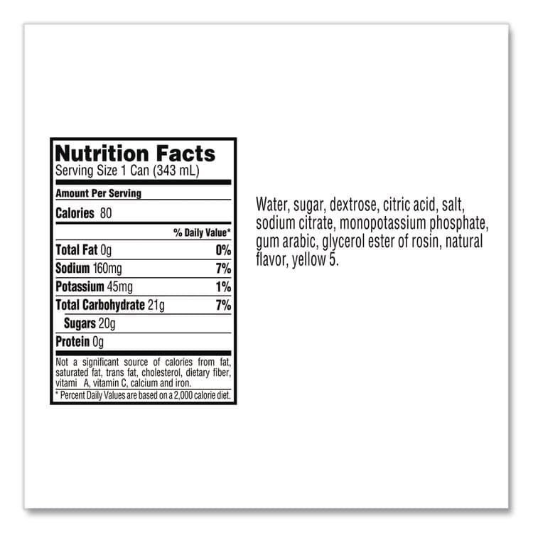 PEPSICO Thirst Quencher Can, Lemon-Lime, 11.6oz Can, 24/Carton (GTD00901) thumbnail 4