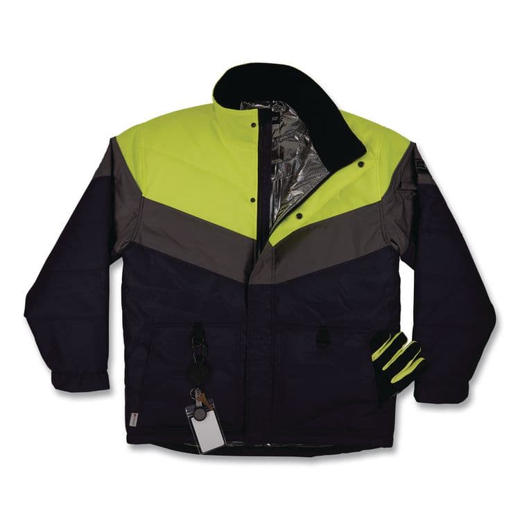 TENACIOUS HOLDINGS, . N-Ferno 6464 Insulated Freezer Jacket with AmpliFIRE Heat Reflective Lining, Medium, Navy (EGO41133) thumbnail 4