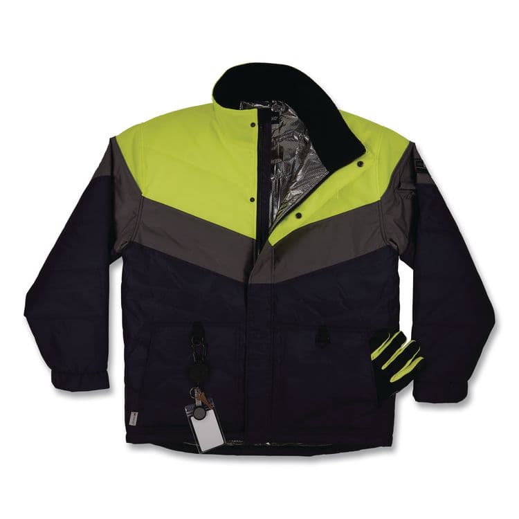 TENACIOUS HOLDINGS, . N-Ferno 6464 Insulated Freezer Jacket with AmpliFIRE Heat Reflective Lining, Large, Navy (EGO41134) thumbnail 4