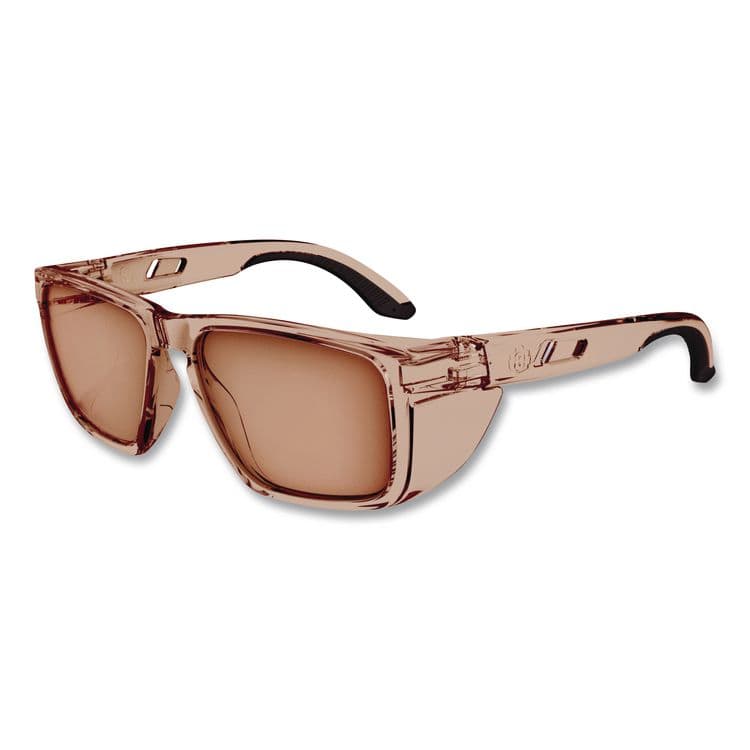 TENACIOUS HOLDINGS, . Skullerz SIXTEN Anti-Scratch Anti-Fog Safety Glasses with Side Shields, Tan Full Frame, Polarized Mirrored Bronze Dual Lens (EGO58241)