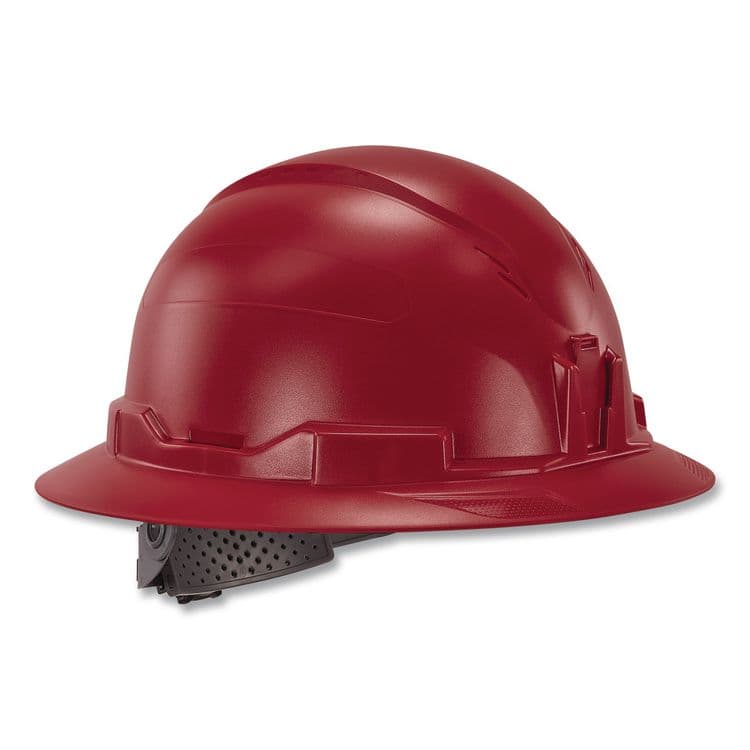 TENACIOUS HOLDINGS, . Skullerz 8963 Full Brim Class E Safety Helmet, 6-Point Rachet Suspension, Full Brim, Red (EGO60544)