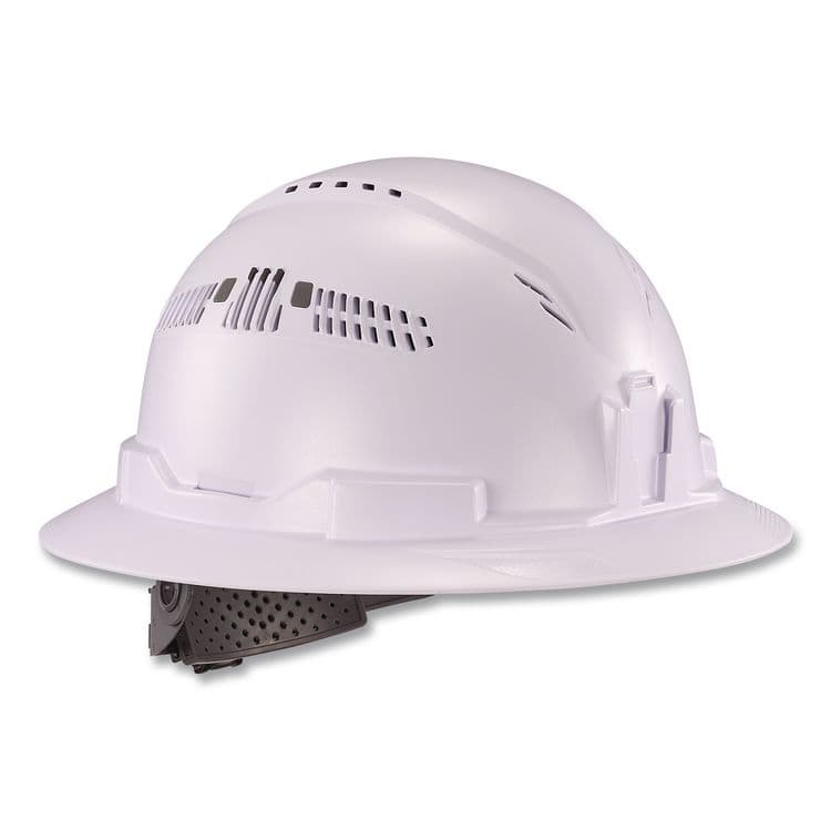 TENACIOUS HOLDINGS, . Skullerz 8964 Full Brim Class C Safety Helmet, 6-Point Ratchet Suspension, White (EGO60560)