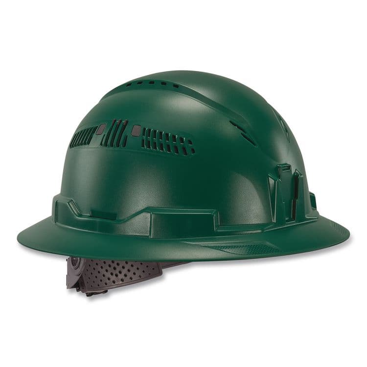 TENACIOUS HOLDINGS, . Skullerz 8964 Full Brim Class C Safety Helmet, 6-Point Ratchet Suspension, Green (EGO60565)