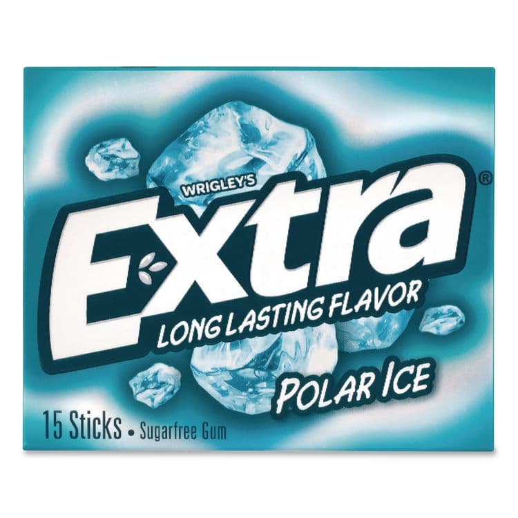 THE WRIGLEY COMPANY Extra Polar Ice Sugar-Free Gum, Polar Ice, 15 Sticks/Pack, 10 Packs/Carton (GRR22002641) thumbnail 3