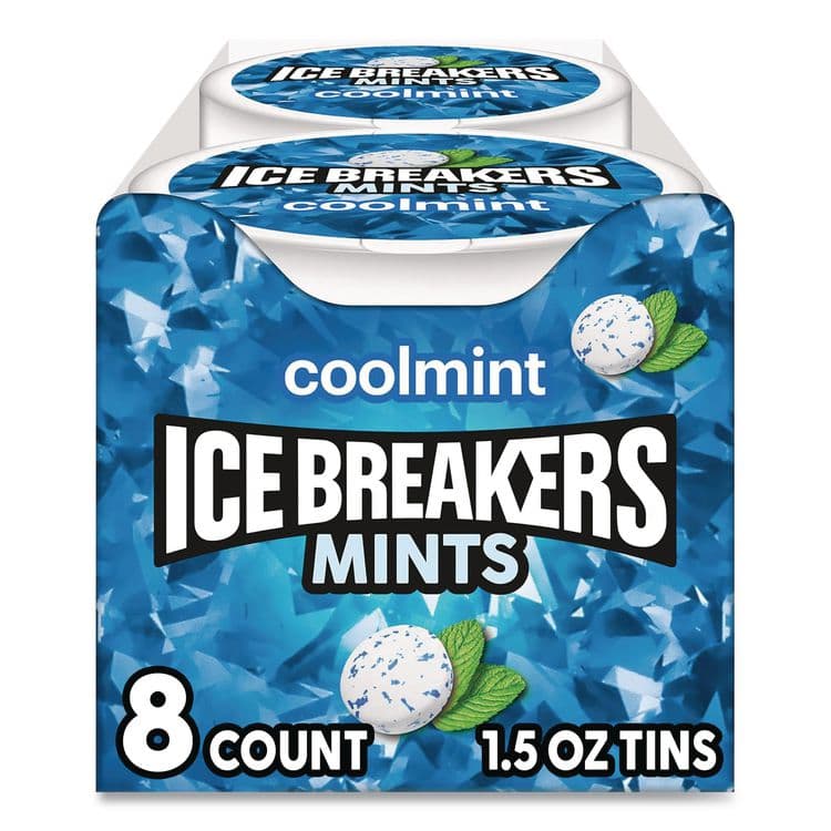 THE HERSHEY COMPANY Sugar-Free Cool Mints, Coolmint, 1.5 oz Tin, 8 Tins/Carton (GRR22002642) thumbnail 2