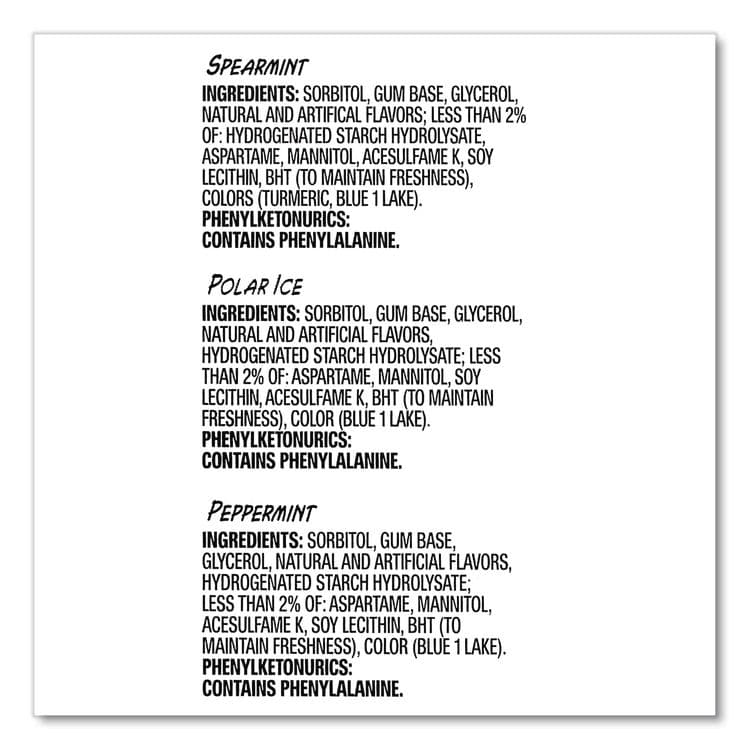 THE WRIGLEY COMPANY Extra Mint Variety Sugar-Free Gum, Peppermint/Polar Ice/Spearmint, 15 Sticks/Pack, 18 Packs/Carton (GRR22002643) thumbnail 4