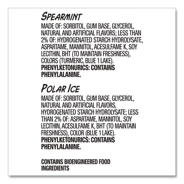 THE WRIGLEY COMPANY Extra Polar Ice and Spearmint Sugar-Free Gum Variety Pack, Polar Ice/Spearmint, 35 Sticks/Pack, 8 Packs/Carton (GRR22002644) thumbnail 4