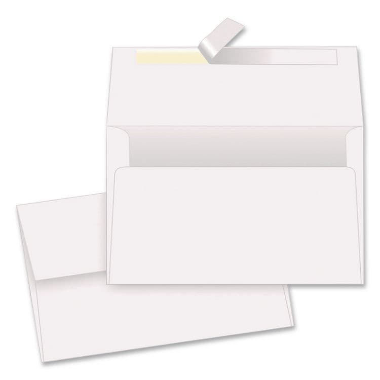 QUALITY PARK PRODUCTS Greeting Card/Invitation Envelope, A-4, Square Flap, Redi-Strip Adhesive Closure, 4.5 x 6.25, White, 50/Box (QUA10742) thumbnail 2