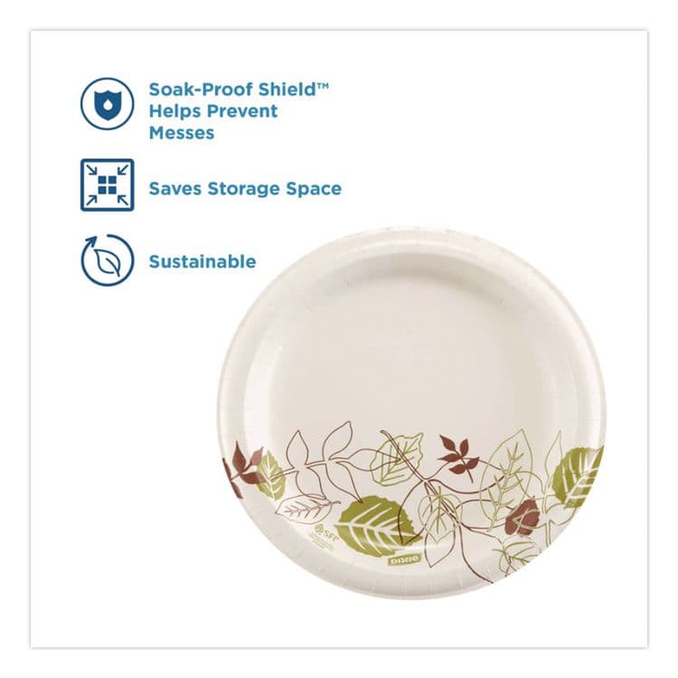DIXIE FOOD SERVICE Pathways Medium-Weight Paper Plates, 8.5" dia, Pathways, 300/Box, 2 Boxes/Carton (DXEUX9PATHPB) thumbnail 3
