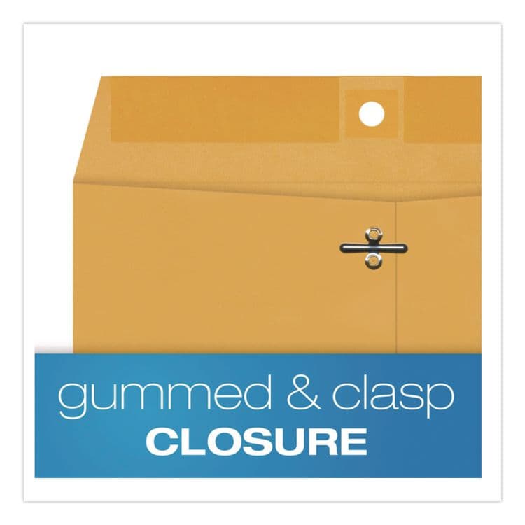 QUALITY PARK PRODUCTS Clasp Envelope, 32 lb Bond Weight Kraft, #87, Square Flap, Clasp/Gummed Closure, 8.75 x 11.5, Brown Kraft, 100/Box (QUA37787) thumbnail 3