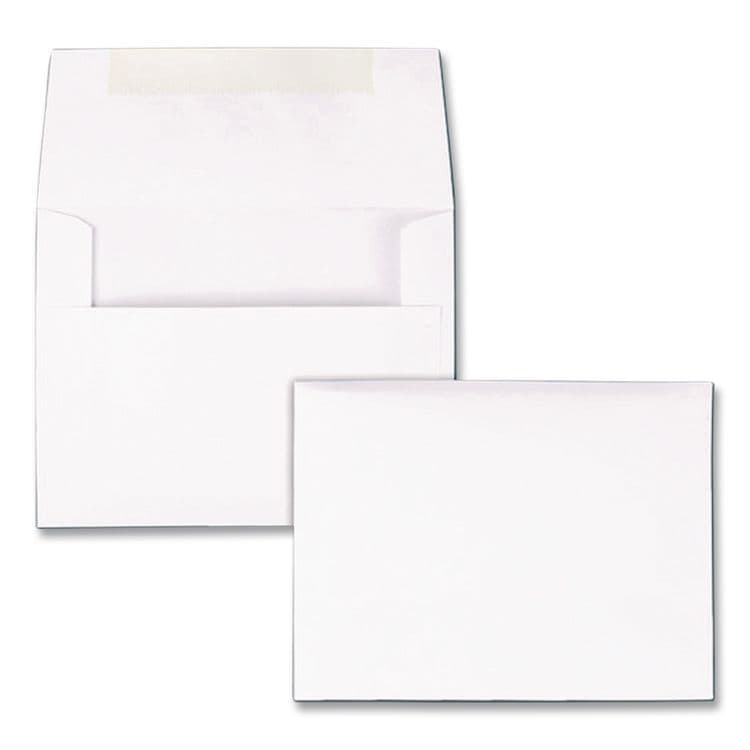 QUALITY PARK PRODUCTS Greeting Card/Invitation Envelope, A-2, Square Flap, Gummed Closure, 4.38 x 5.75, White, 100/Box (QUA36217)