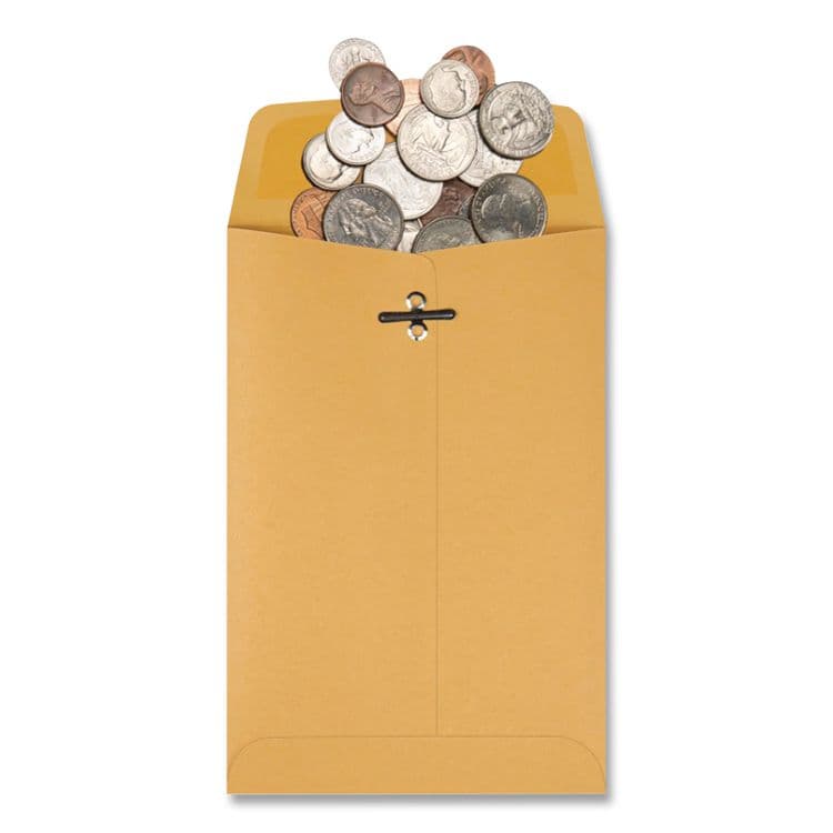 QUALITY PARK PRODUCTS Clasp Envelope, 28 lb Bond Weight Kraft, #35, Square Flap, Clasp/Gummed Closure, 5 x 7.5, Brown Kraft, 100/Box (QUA37835) thumbnail 3