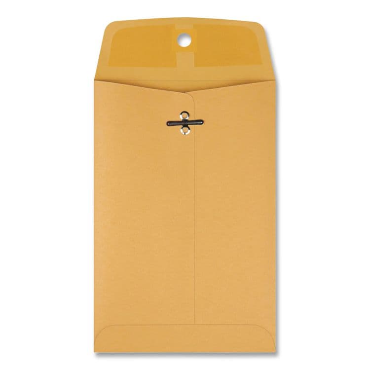 QUALITY PARK PRODUCTS Clasp Envelope, 28 lb Bond Weight Kraft, #35, Square Flap, Clasp/Gummed Closure, 5 x 7.5, Brown Kraft, 100/Box (QUA37835) thumbnail 4