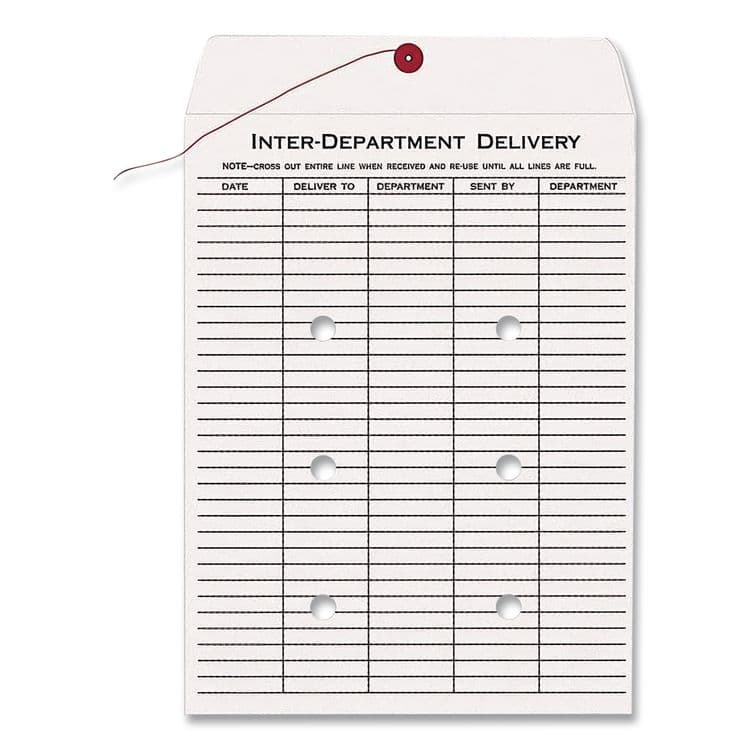 QUALITY PARK PRODUCTS Inter-Department Envelope, #97, Two-Sided Five-Column Format, 10 x 13, White, 100/Box (QUA63663) thumbnail 3