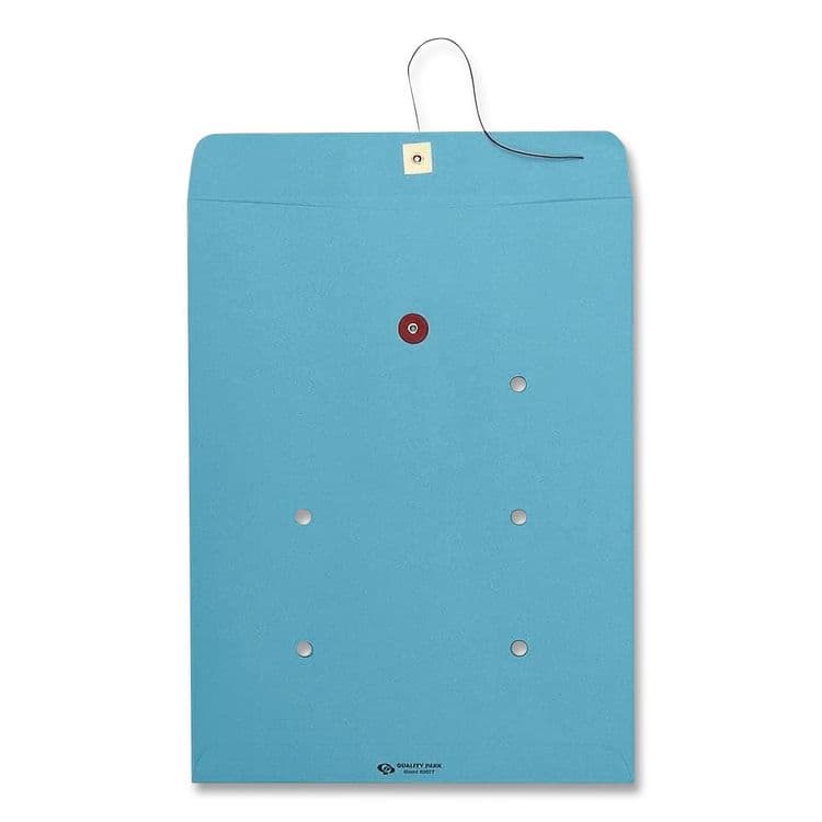 QUALITY PARK PRODUCTS Colored Paper String and Button Interoffice Envelope, #97, One-Sided Five-Column Format, 10 x 13, Blue, 100/Box (QUA63577) thumbnail 2